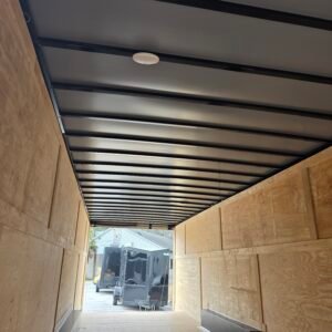 Enclosed 8.5x32 White Enclosed Car Hauler Trailer - Image 5