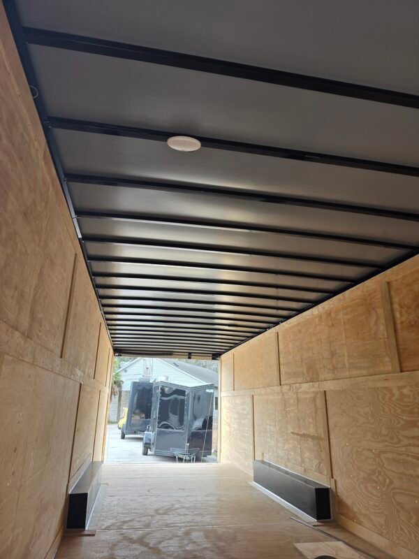 Enclosed 8.5x32 White Enclosed Car Hauler Trailer