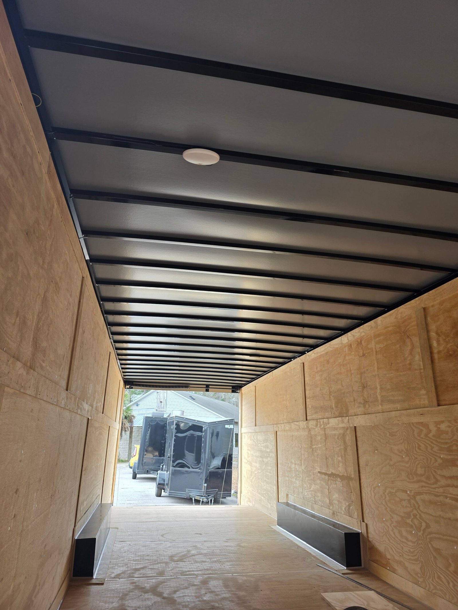 Enclosed 8.5x32 White Enclosed Car Hauler Trailer - Image 5