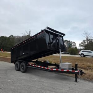 7x16 Black Dump Trailer
