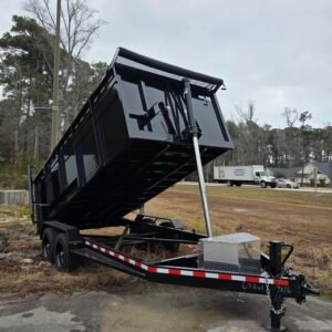 7x16 Black Dump Trailer
