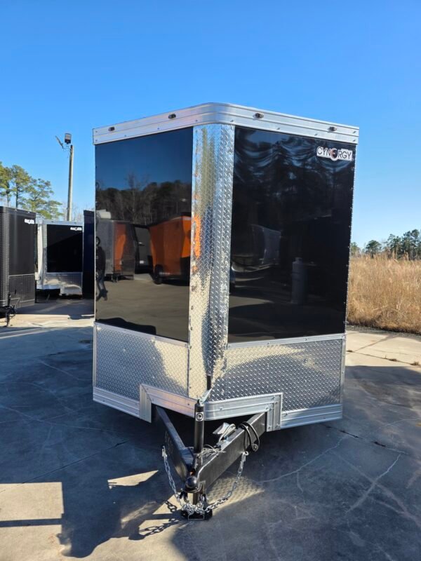ENCLOSED 7x16 Black Cargo Trailer