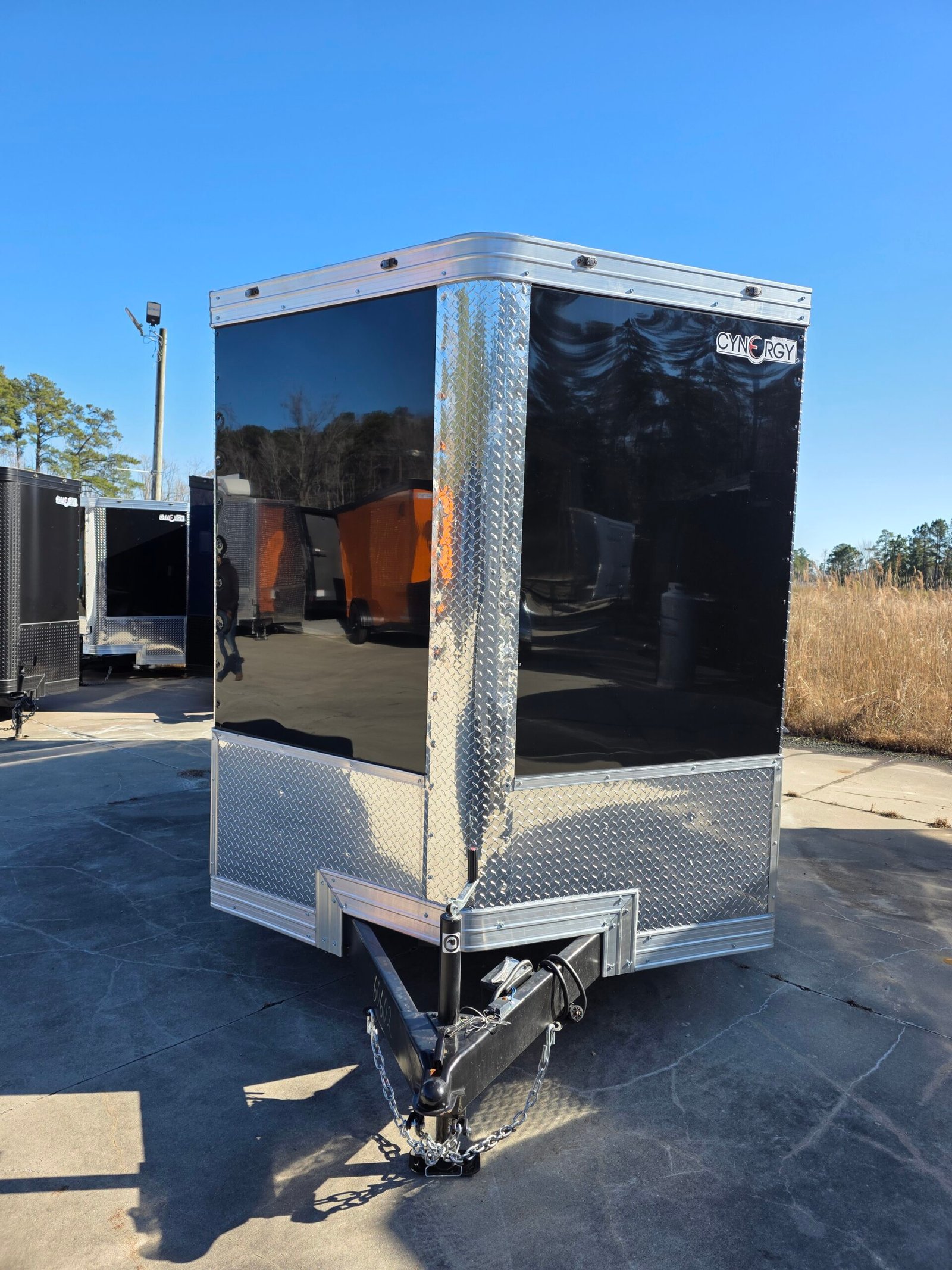 ENCLOSED 7x16 Black Cargo Trailer - Image 2