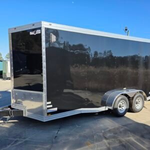ENCLOSED 7x16 Black Cargo Trailer - Image 3