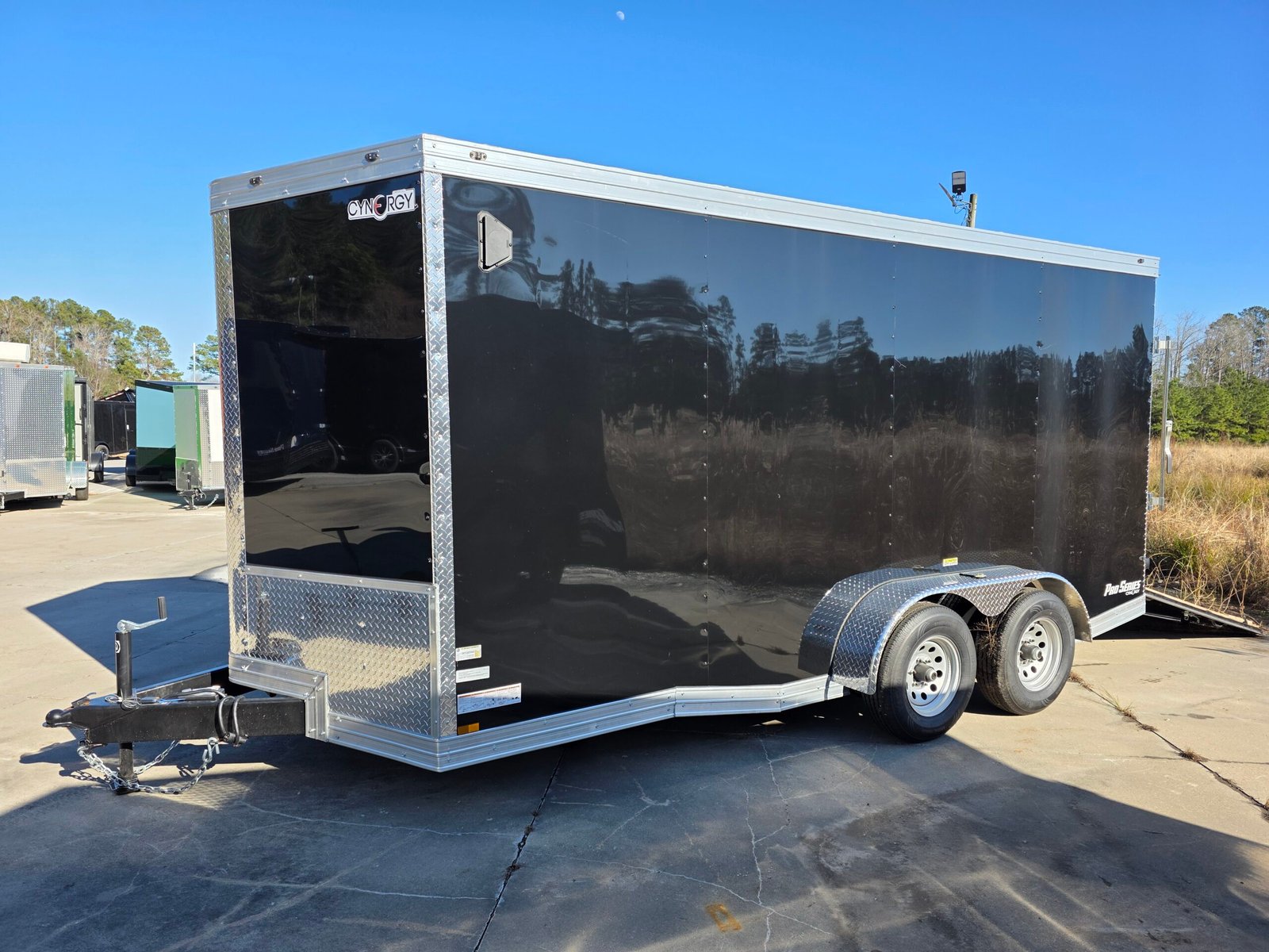 ENCLOSED 7x16 Black Cargo Trailer - Image 3