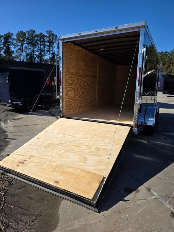 ENCLOSED 7x16 Black Cargo Trailer