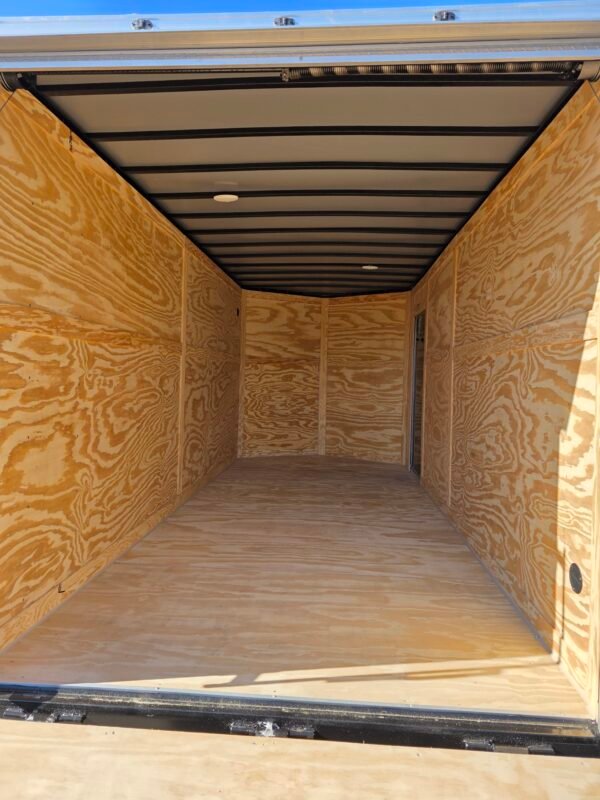 ENCLOSED 7x16 Black Cargo Trailer