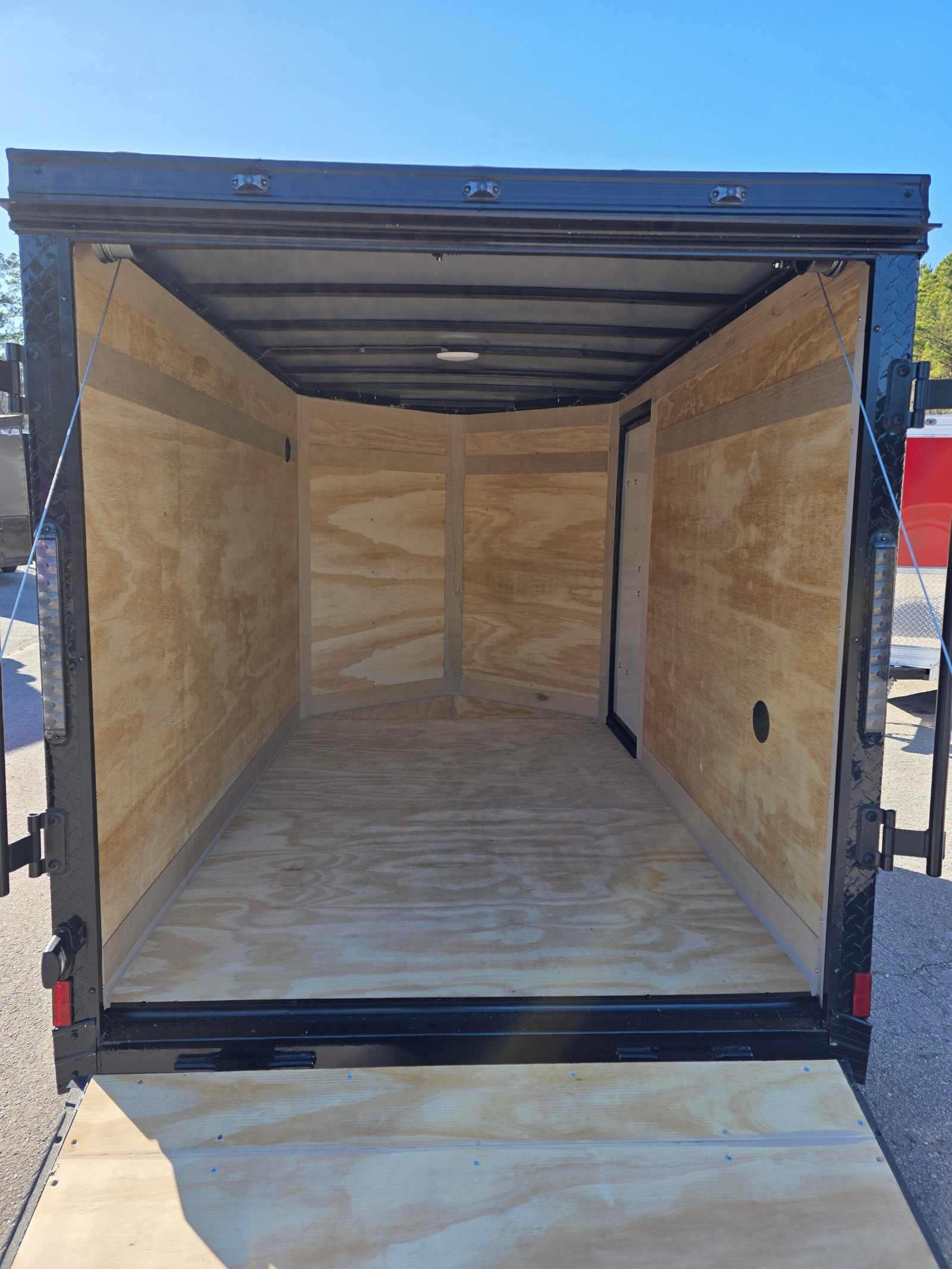 ENCLOSED 5x8 Cargo Trailer Red - Image 4