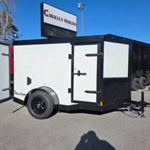 ENCLOSED 5x8 Cargo Trailer White