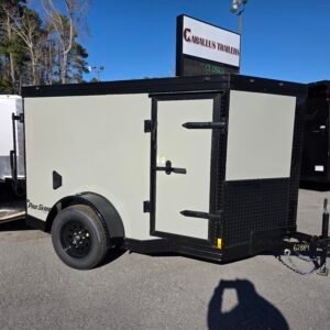 ENCLOSED 5x8 Cargo Trailer Gray