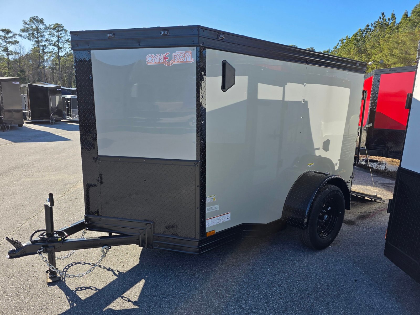 ENCLOSED 5x8 Cargo Trailer Gray - Image 2