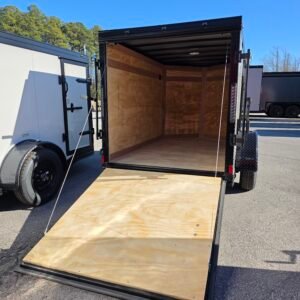 ENCLOSED 5x8 Cargo Trailer Gray - Image 3