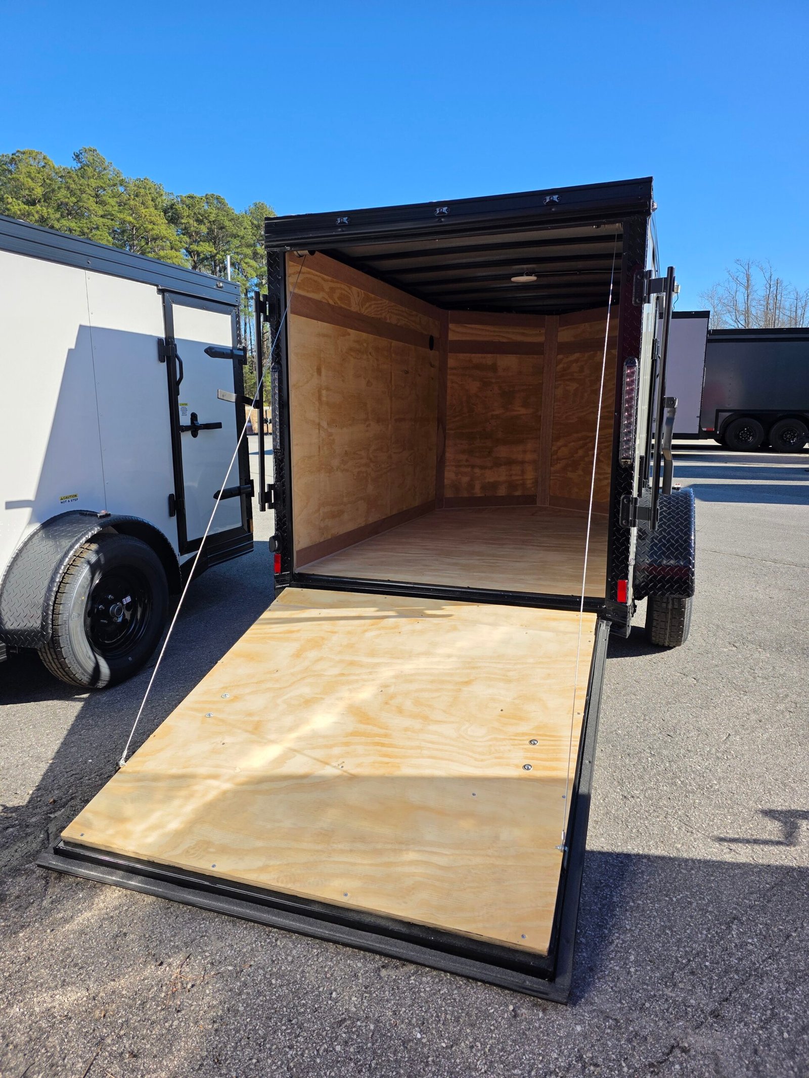 ENCLOSED 5x8 Cargo Trailer Gray - Image 3