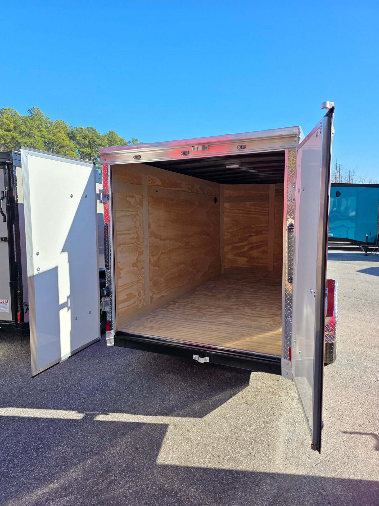 Enclosed 5x10 Red Cargo Trailer - Image 4
