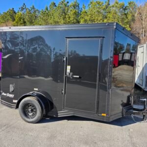 ENCLOSED 6x10 Cargo Trailer Black