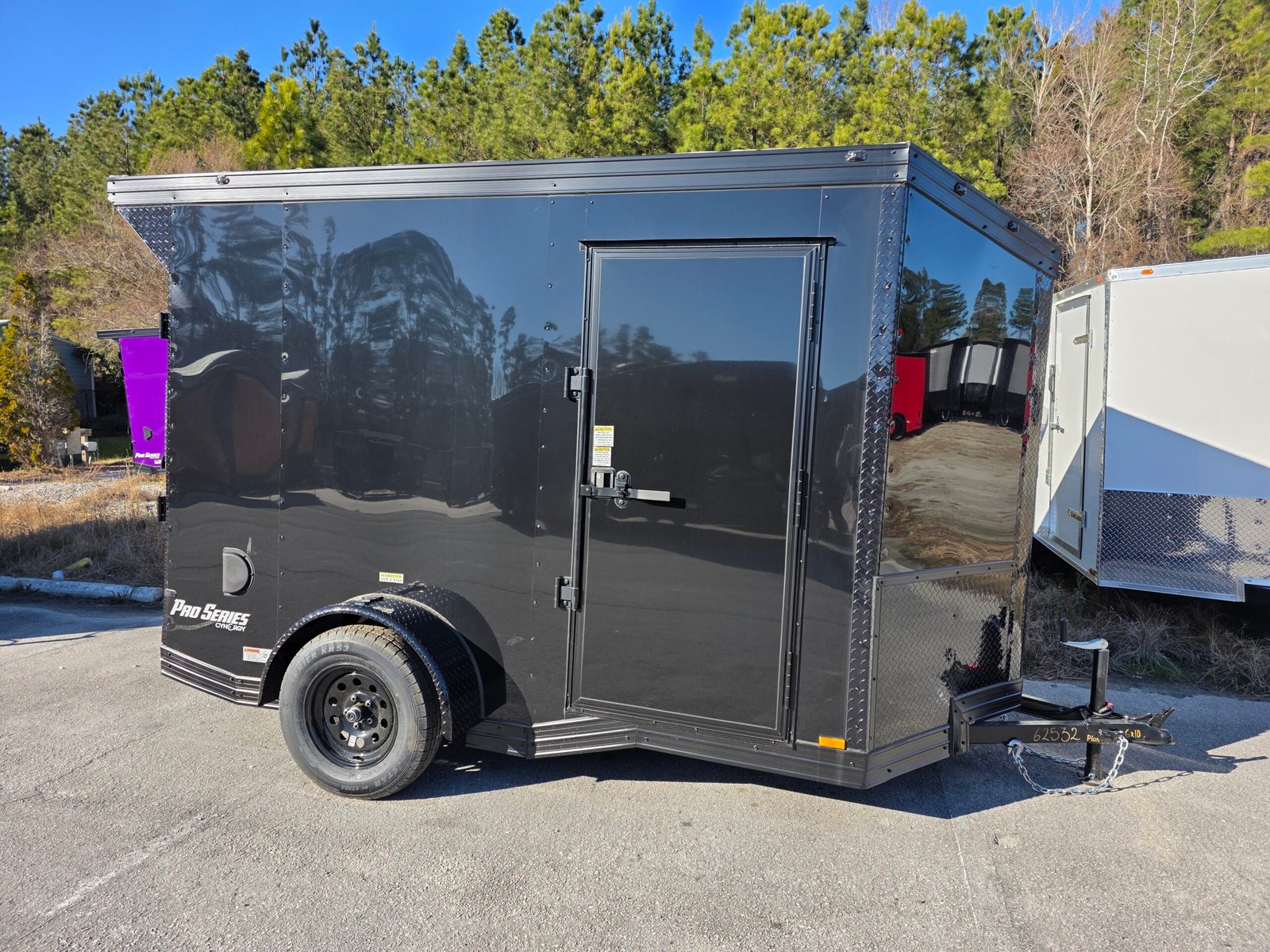 ENCLOSED 6x10 Cargo Trailer Black - Image 1
