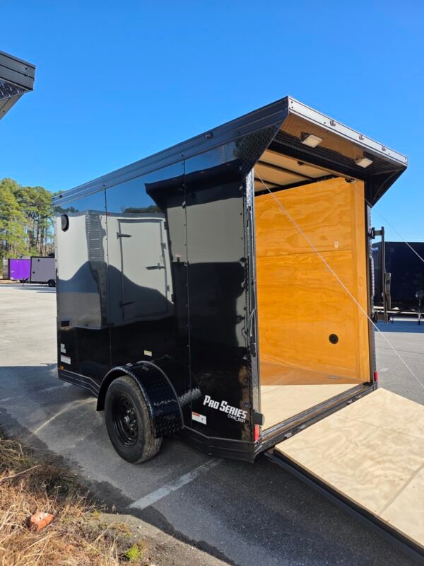 ENCLOSED 6x10 Cargo Trailer Black