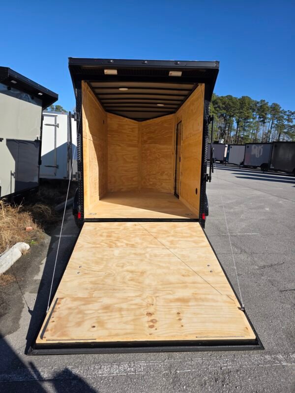 ENCLOSED 6x10 Cargo Trailer Black