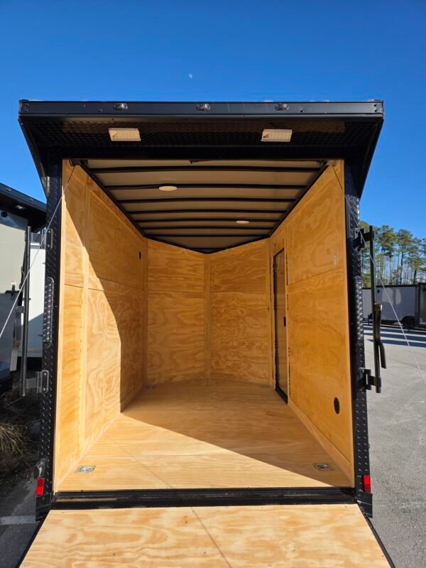 ENCLOSED 6x10 Cargo Trailer Black