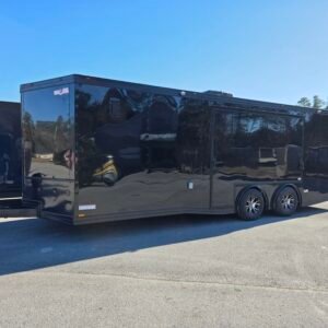 ENCLOSED 8.5×24 Black Car Hauler