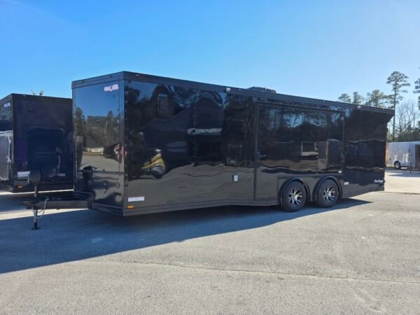 ENCLOSED 8.5×24 Black Car Hauler