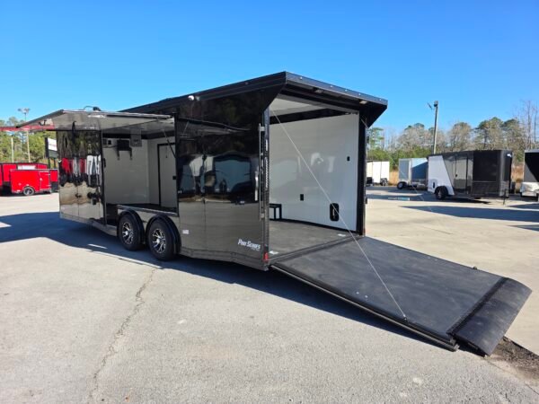 ENCLOSED 8.5×24 Black Car Hauler