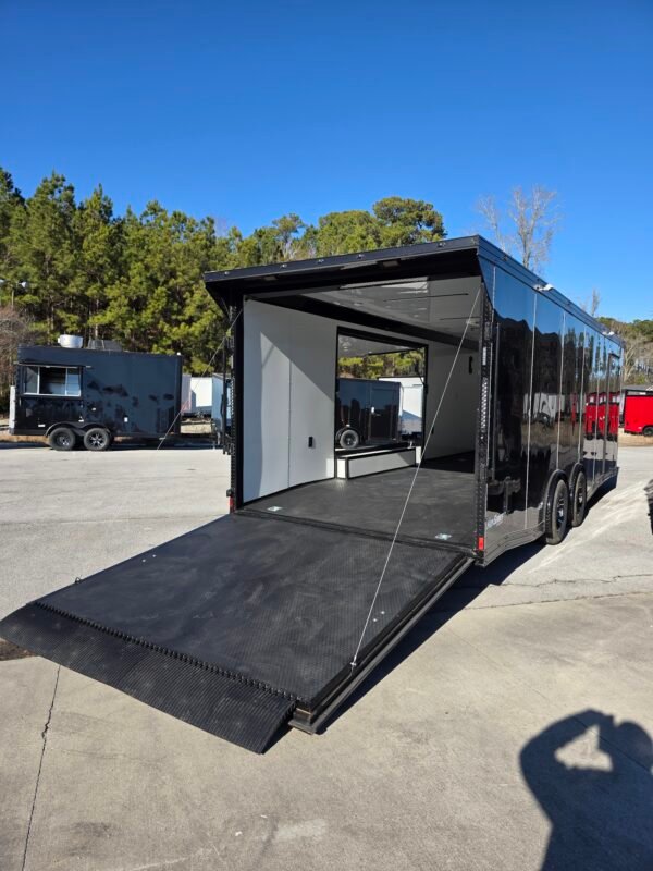 ENCLOSED 8.5×24 Black Car Hauler