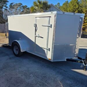 Enclosed 5x10 Silver Cargo Trailer