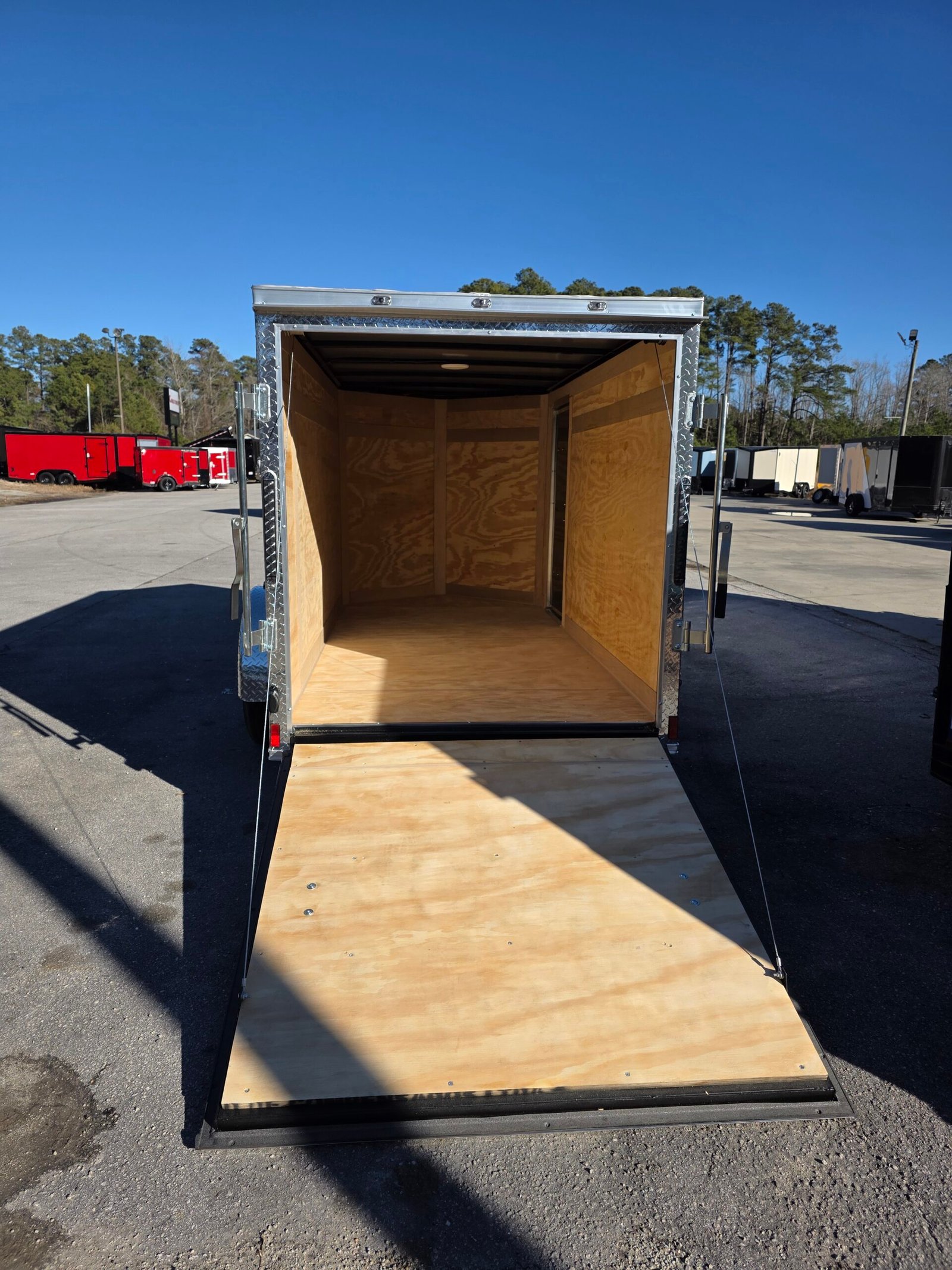 Enclosed 5x10 Silver Cargo Trailer - Image 3