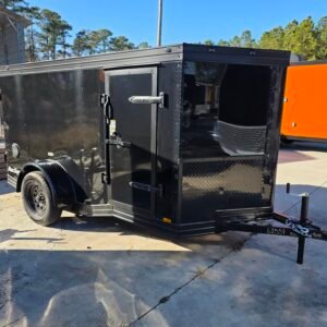 Enclosed 5x10 Black Cargo Trailer