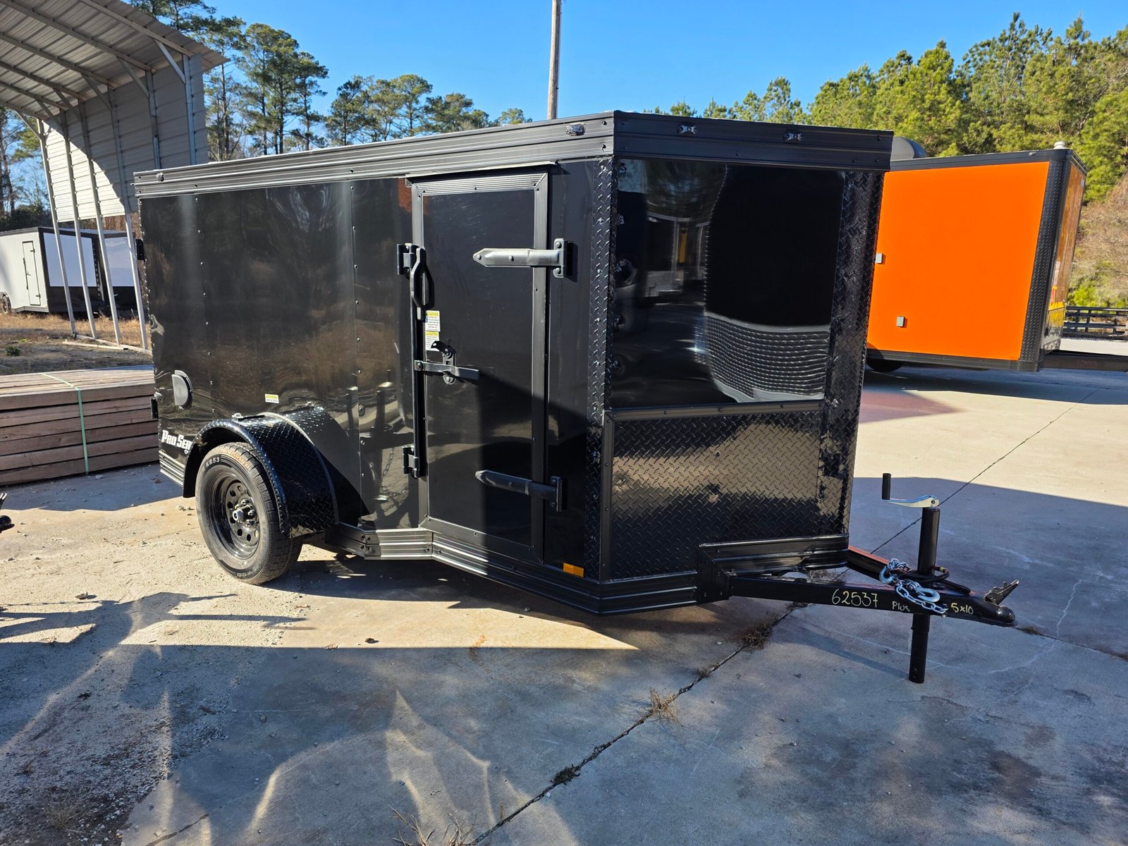 Enclosed 5x10 Black Cargo Trailer - Image 1