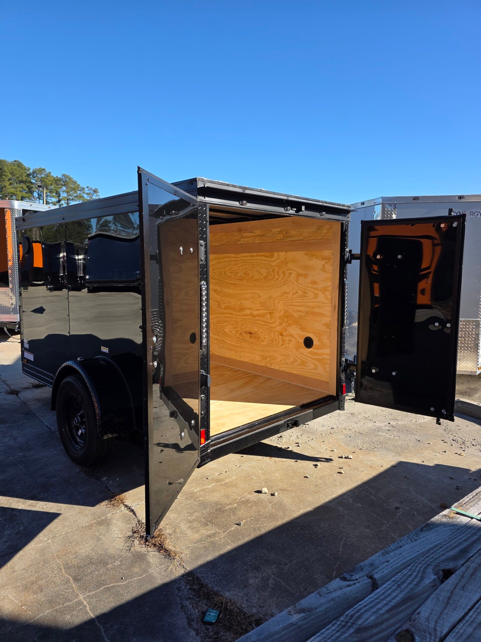 Enclosed 5x10 Black Cargo Trailer - Image 4