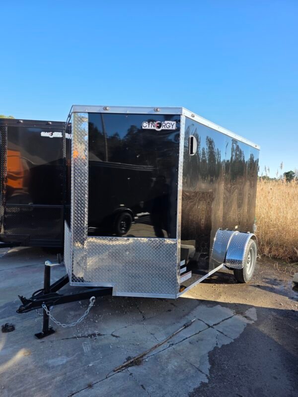 ENCLOSED 6x10 Cargo Trailer Black