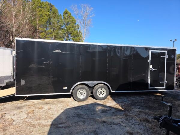 ENCLOSED 8.5×24 Black Car Hauler