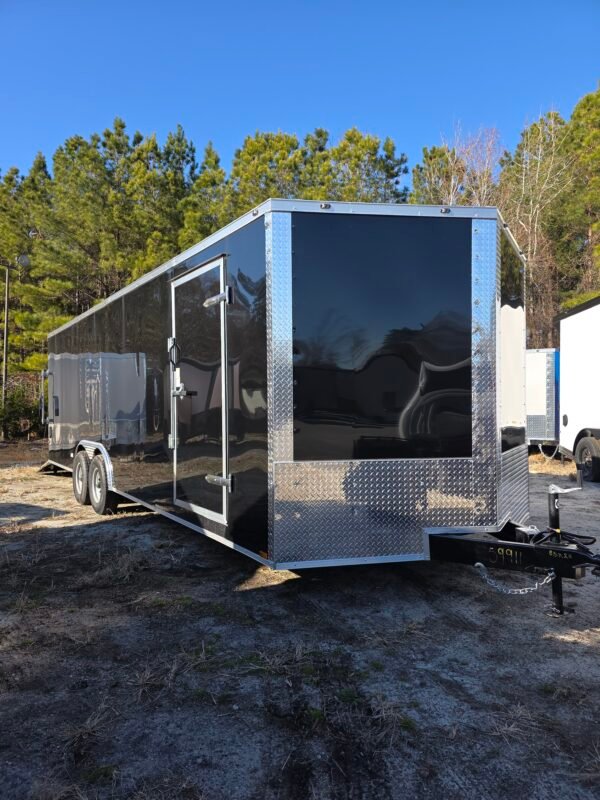 ENCLOSED 8.5×24 Black Car Hauler