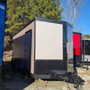ENCLOSED 7x16 Desert Rose Cargo Trailer