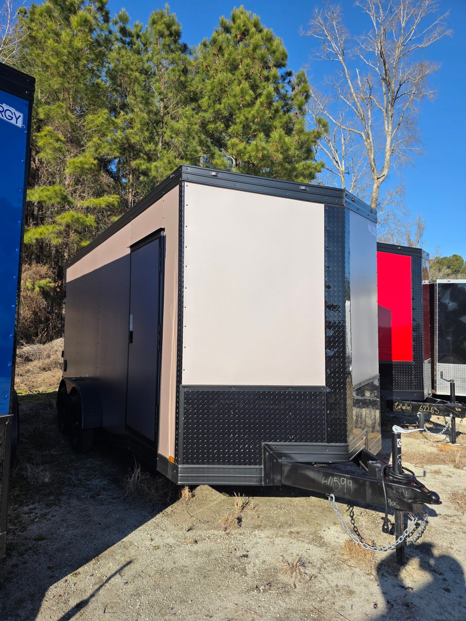 ENCLOSED 7x16 Desert Rose Cargo Trailer - Image 1