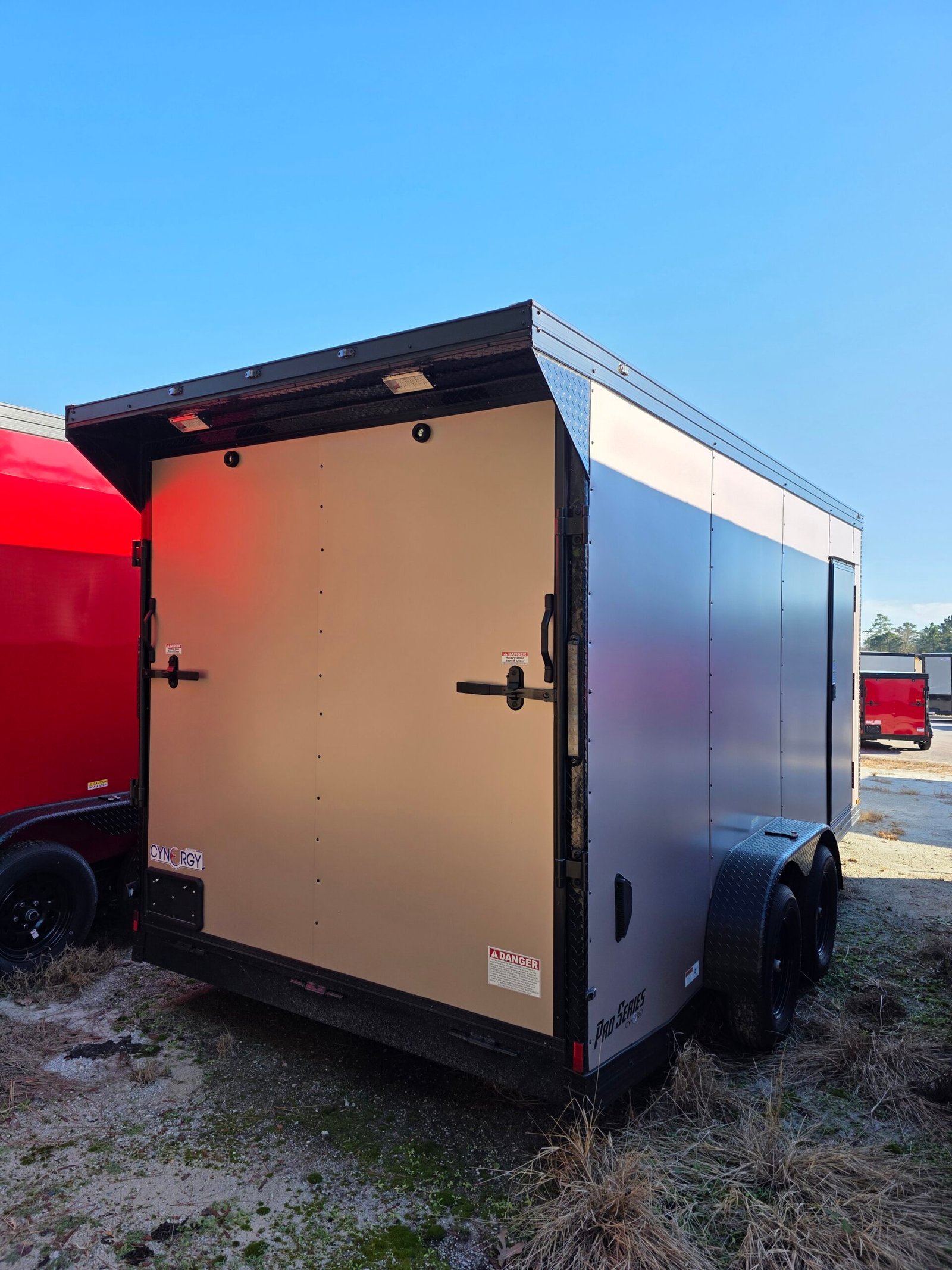ENCLOSED 7x16 Desert Rose Cargo Trailer - Image 4