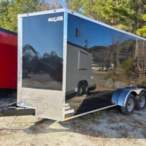 Enclosed 7×16 Black Cargo Trailer - Image 2