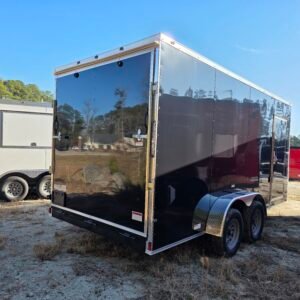 Enclosed 7×16 Black Cargo Trailer - Image 3