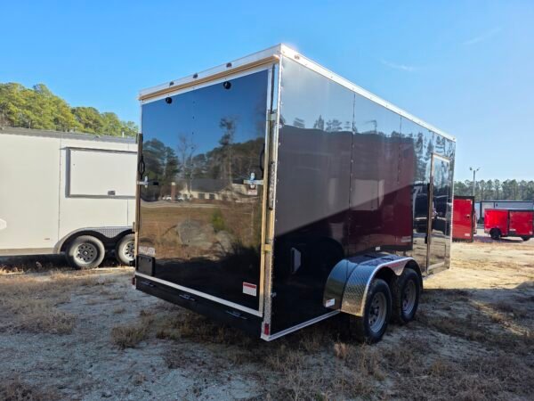 Enclosed 7×16 Black Cargo Trailer