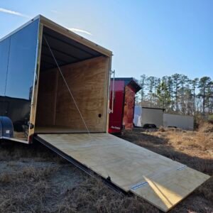 Enclosed 7×16 Black Cargo Trailer - Image 4