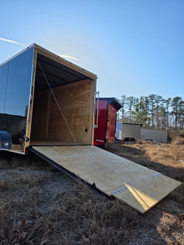 Enclosed 7×16 Black Cargo Trailer