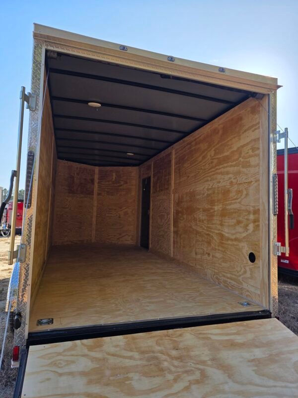 Enclosed 7×16 Black Cargo Trailer