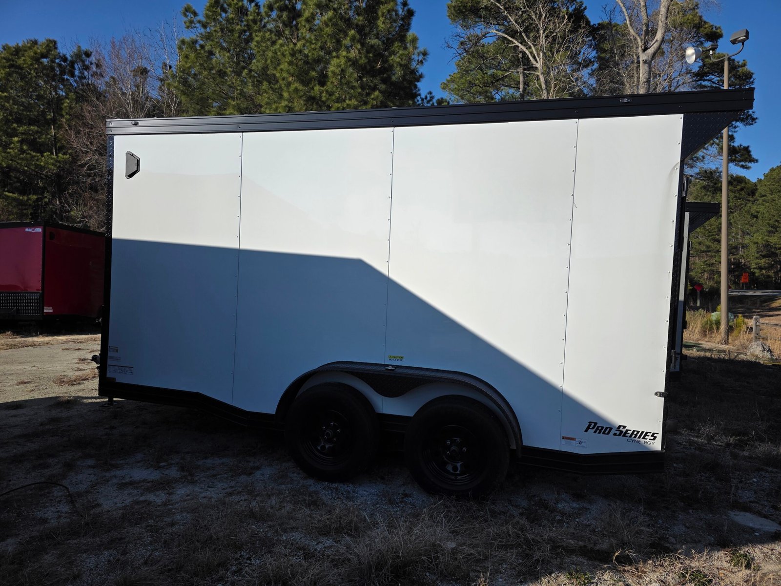 New Enclosed 7x14 White Cargo Trailer - Image 2