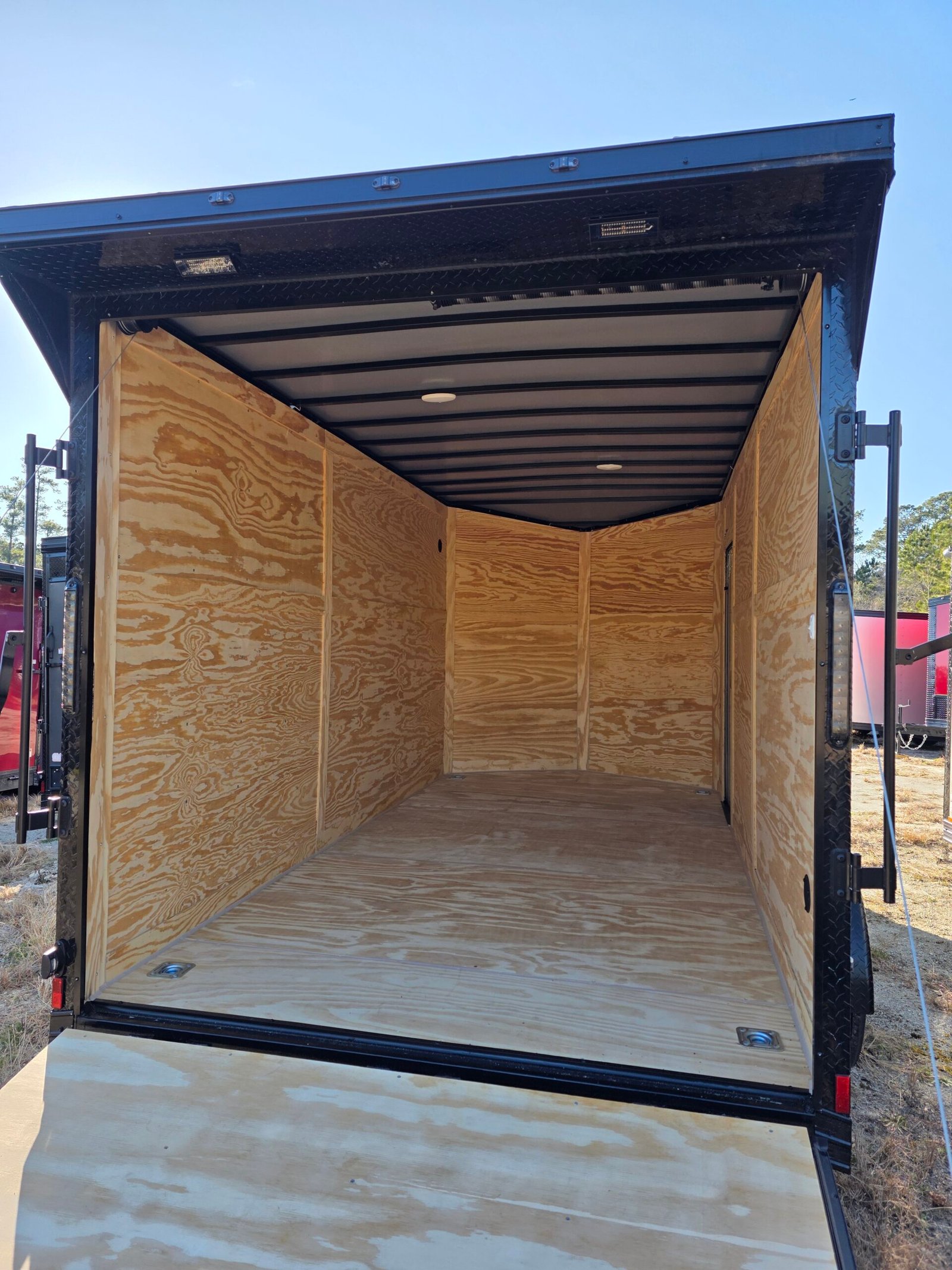 New Enclosed 7x14 White Cargo Trailer - Image 5