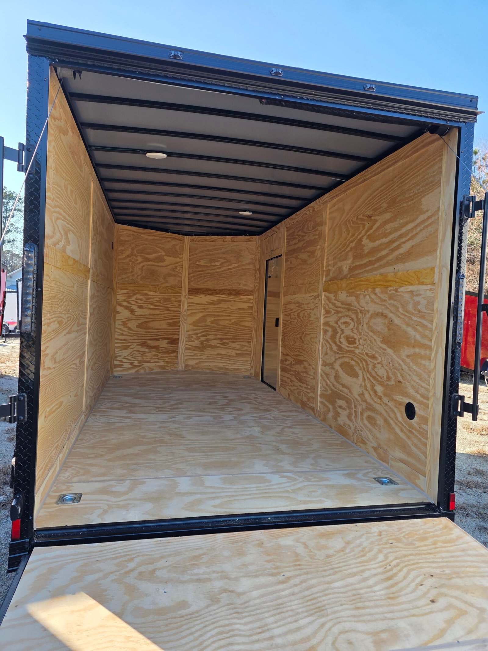 New Enclosed 7x14 Charcoal Gray Cargo Trailer - Image 5