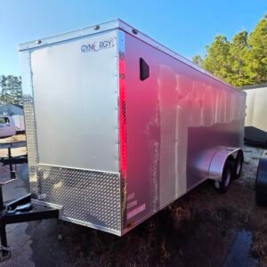 ENCLOSED 7x16 Silver Cargo Trailer - Image 2
