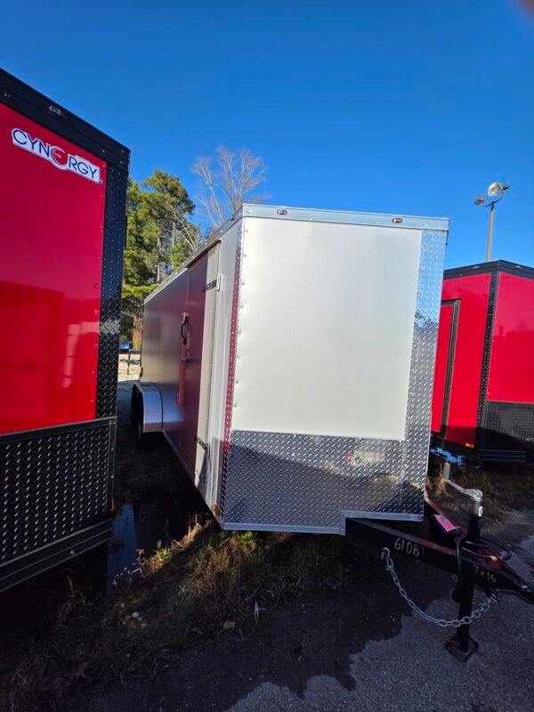 ENCLOSED 7x16 Silver Cargo Trailer