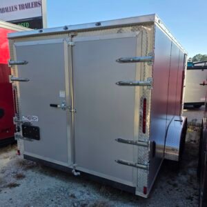 ENCLOSED 7x16 Silver Cargo Trailer - Image 3